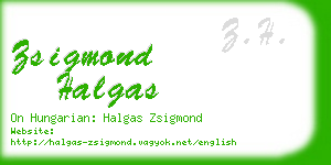 zsigmond halgas business card